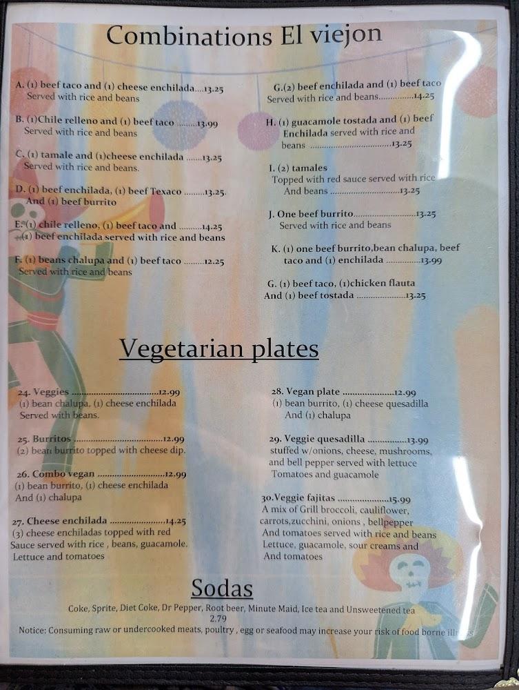 El Viejon Mexican grill Menu image 4